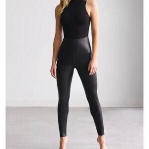 COMMANDO Faux Leather Leggings Black Medium M